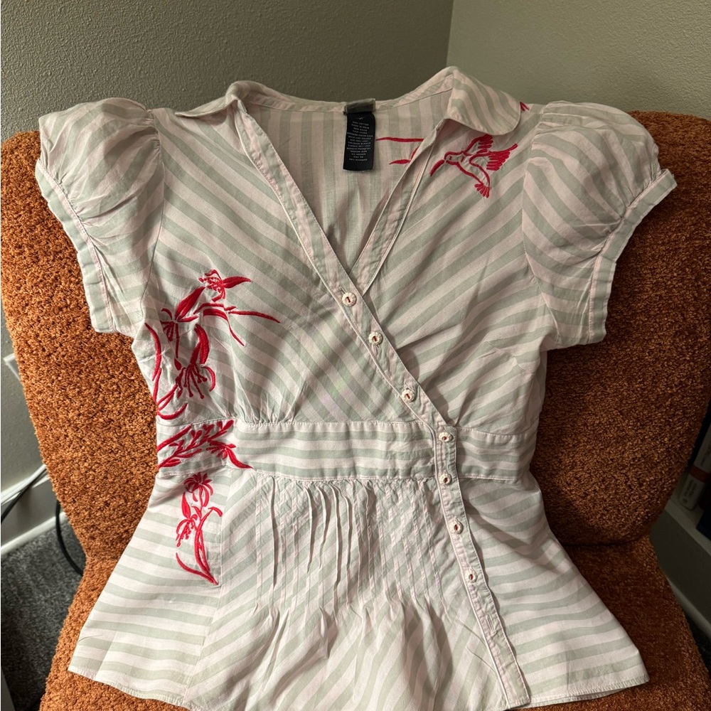 Anthropologie~Lithe Doolittle (Hummingbird) blouse ~Size 4